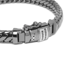 Buddha To Buddha Armband J070br Ss Ben Xs Black Rhodium Shine Silver