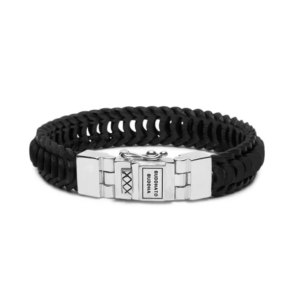 Buddha To Buddha Armband 122bl Lars Leather Black