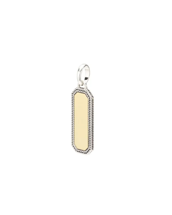 Buddha to Buddha Bedel 693 Barbara Octagon Tag Pendant bicolor