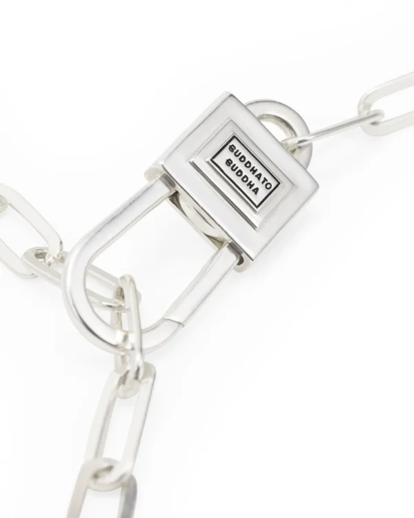 Buddha to Buddha Ketting 721 Chainlink Lock Necklace Silver 60cm