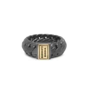 Buddha To Buddha Ring 542brg Ben Small Black Rhodium 14k Gold