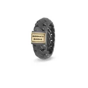Buddha To Buddha Ring 542brg Ben Small Black Rhodium 14k Gold