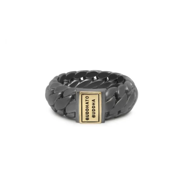 Buddha To Buddha Ring 542brg Ben Small Black Rhodium 14k Gold
