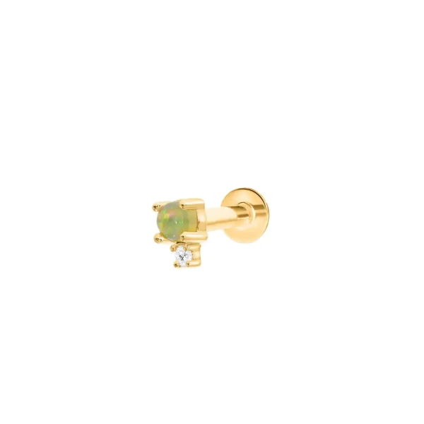 Culet Opal and Diamond Piercing GCJ1244