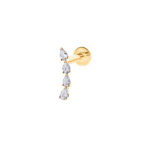 Culet Quadruple Pear Piercing GCJ1301