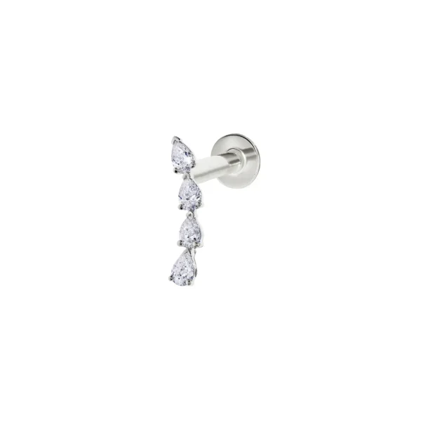 Culet Quadruple Pear Piercing GCJ1302
