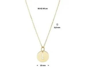 Fleur de Kiki Ketting Initial Munt GG20810