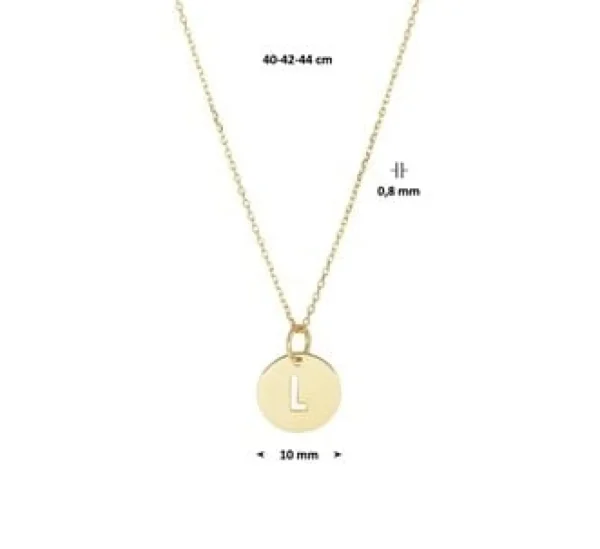 Fleur de Kiki Ketting Initial Munt GG20810