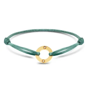 Minitials Circle Of Love Diamanten Satijn Armband