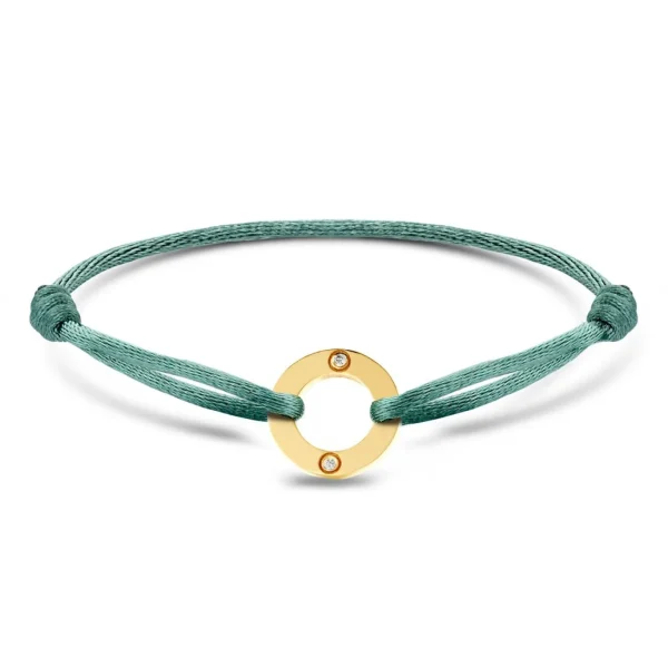 Minitials Circle Of Love Diamanten Satijn Armband