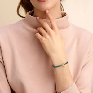 Minitials Circle Of Love Diamanten Satijn Armband