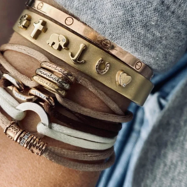 Minitials Circle Of Love Satijn Armband