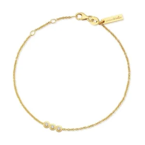 Minitials Drie Diamanten Armband