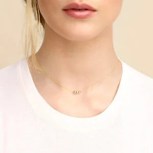 Minitials Drie Diamanten Ketting
