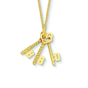 Minitials Drie Key To My Heart Ketting