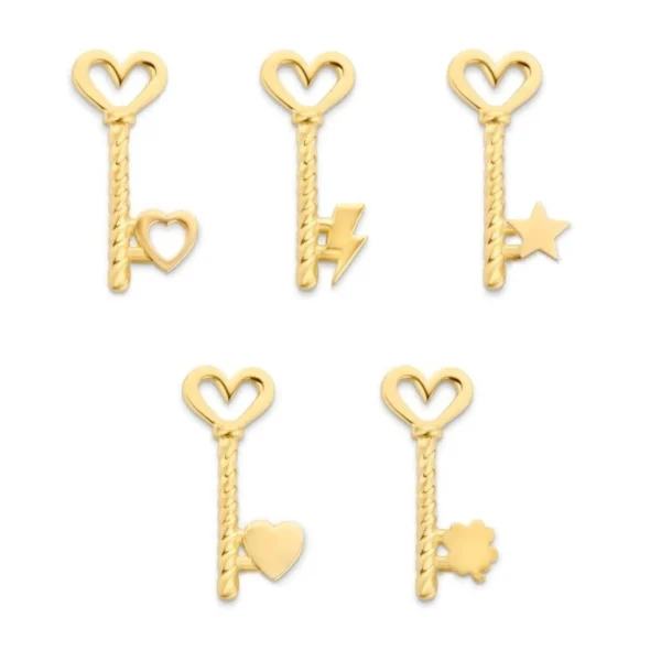Minitials Drie Key To My Heart Ketting