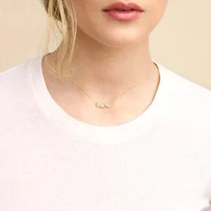 Minitials Drie Signature Één Diamant Ketting