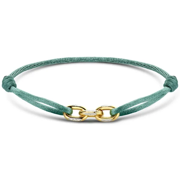 Minitials Drie Unchained Satijn Armband