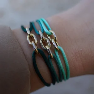 Minitials Drie Unchained Satijn Armband
