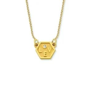 Minitials Exagoni Diamond Ketting