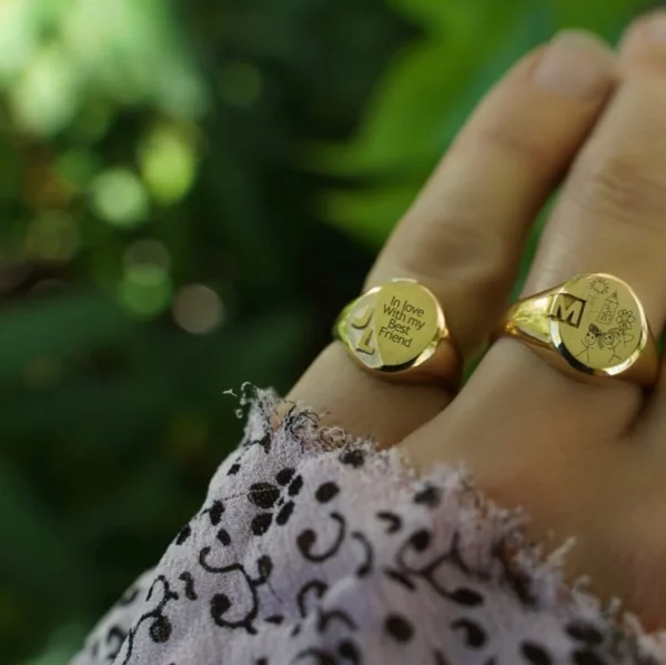 Minitials Fold Signet Ring