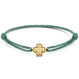 Minitials Lucky Leaf Satijn Armband