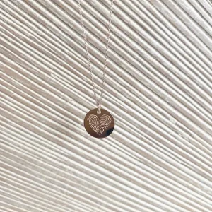 Minitials Middel Disc Olijftak Ketting