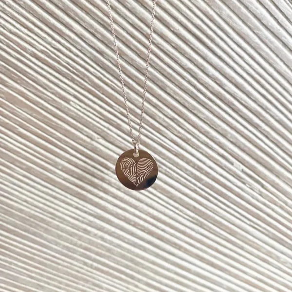 Minitials Middel Disc Olijftak Ketting