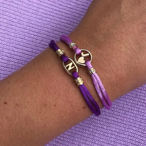 Minitials Één Benji Satijn Armband