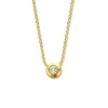 Minitials Één Diamant Ketting