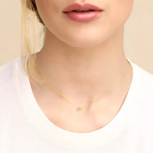 Minitials Één Diamant Ketting