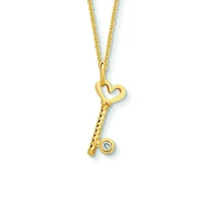 Minitials Één Key To My Heart Diamant Ketting