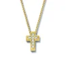 Minitials Één Pavé Kruis Ketting