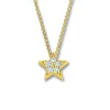 Minitials Één Pavé Ster Ketting