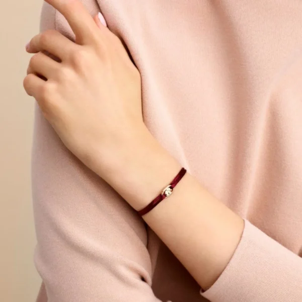 Minitials Ovale Één Blend Satijn Armband