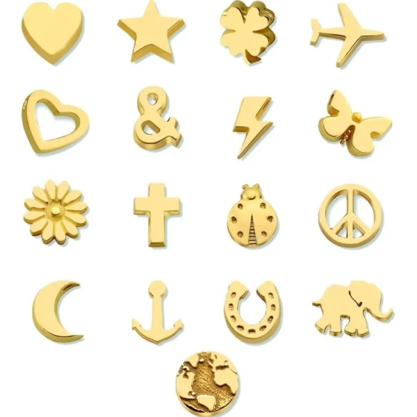 Minitials Pair Initial/Symbol Oorbellen