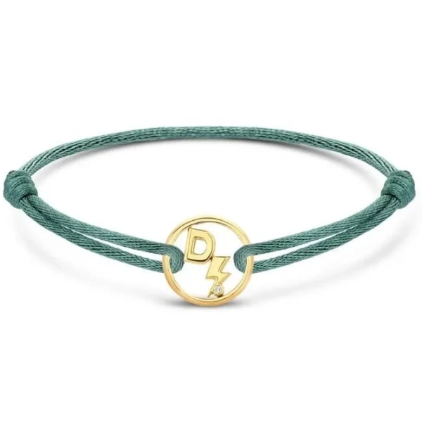 Minitials Ronde Één Signature Één Blend Satijn Armband
