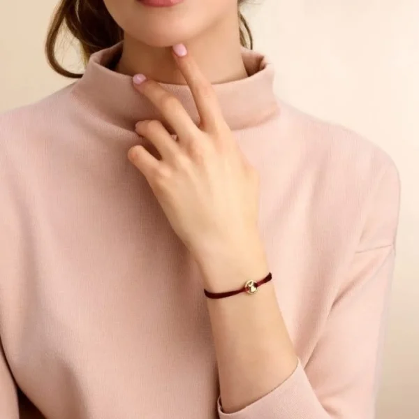 Minitials Ronde Één Signature Één Blend Satijn Armband