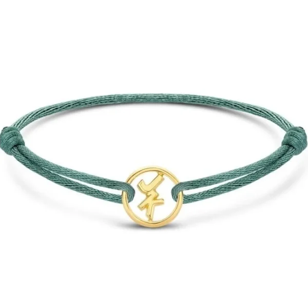 Minitials Ronde Twee Signature Satijn Armband