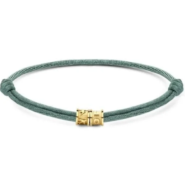 Minitials Twee Benji Blocks Satijn Armband