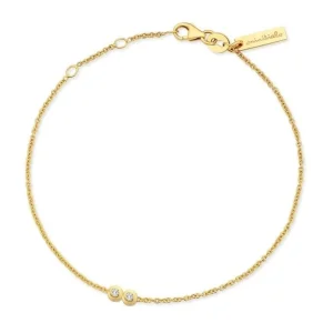 Minitials Twee Diamanten Armband