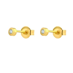 Minitials Twee Diamanten Oorbellen