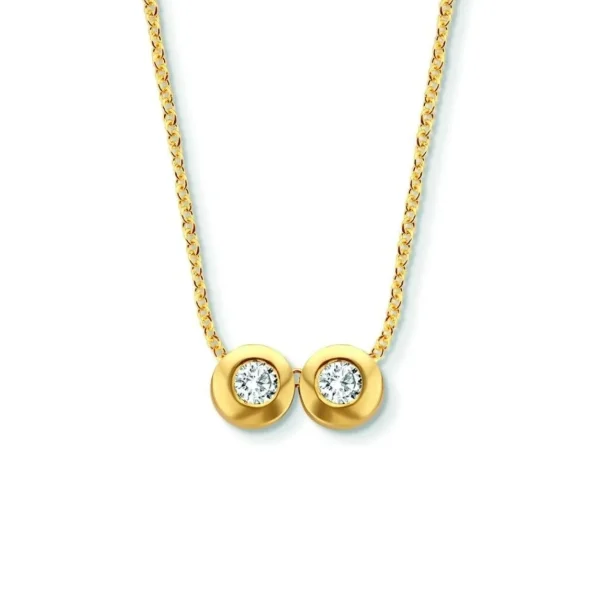 Minitials Twee Diamanten Ketting