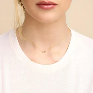 Minitials Twee Geboortesteen Ketting