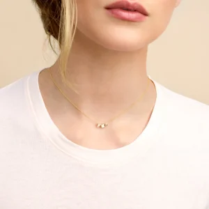 Minitials Twee Signature Één Diamant Ketting