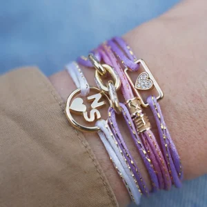 Minitials Twee Unchained Satijn Armband