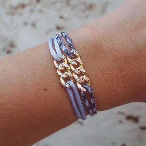 Minitials Vier Unchained V2 Satijn Armband