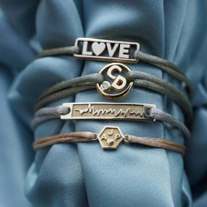 Minitials Vier Unity Satijn Armband