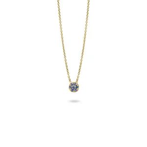 Miss Spring Collier Disc Blauw Saffier