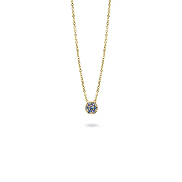 Miss Spring Collier Disc Blauw Saffier